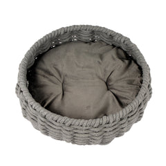 منتجات الحيوان سرير وافن قطن بيضاوي DARK GREY